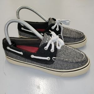 Sperry Top-Sider | Herringbone Womens Loafers Black & Grey Size 6.5